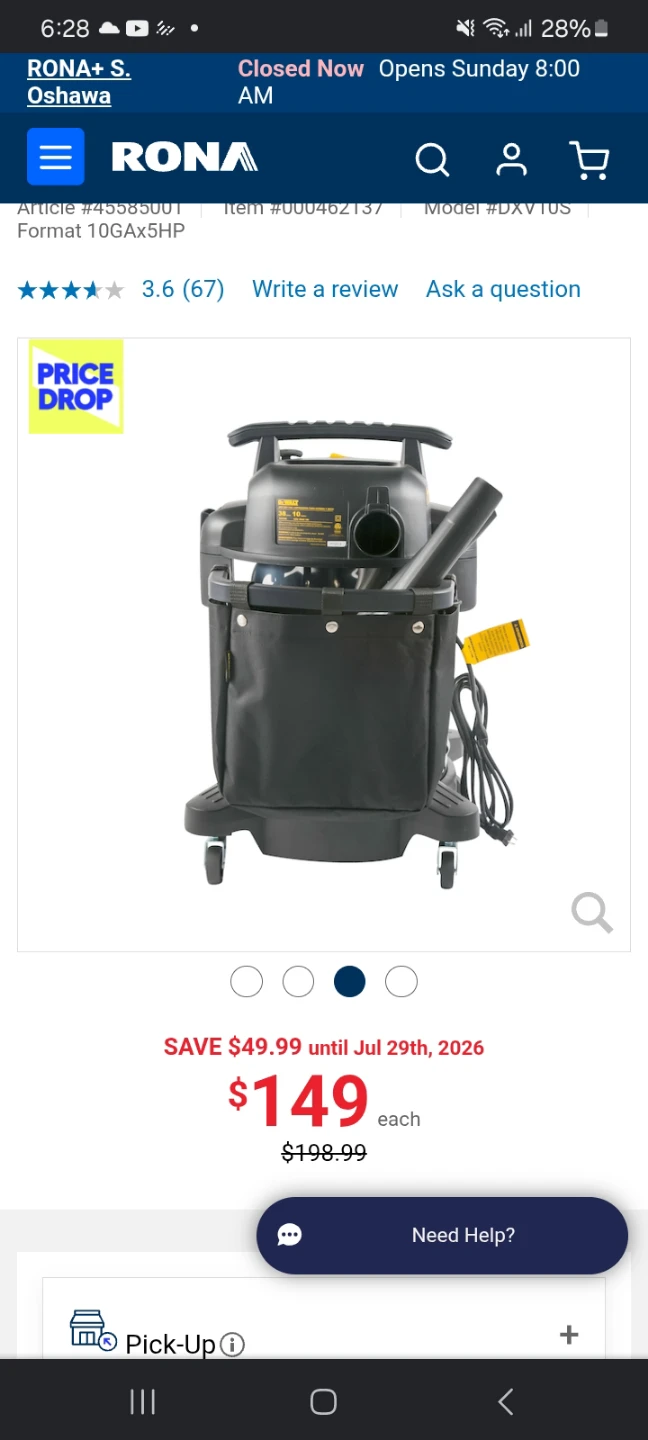 DEWALT 10 Gallon (38L) StealthSonic Wet/Dry Vacuum – - photo 2
