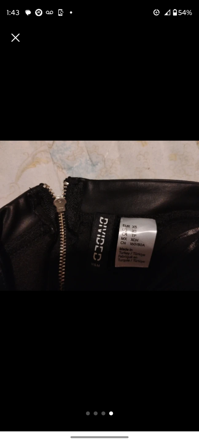 Black Faux Leather Peplum Top - photo 3