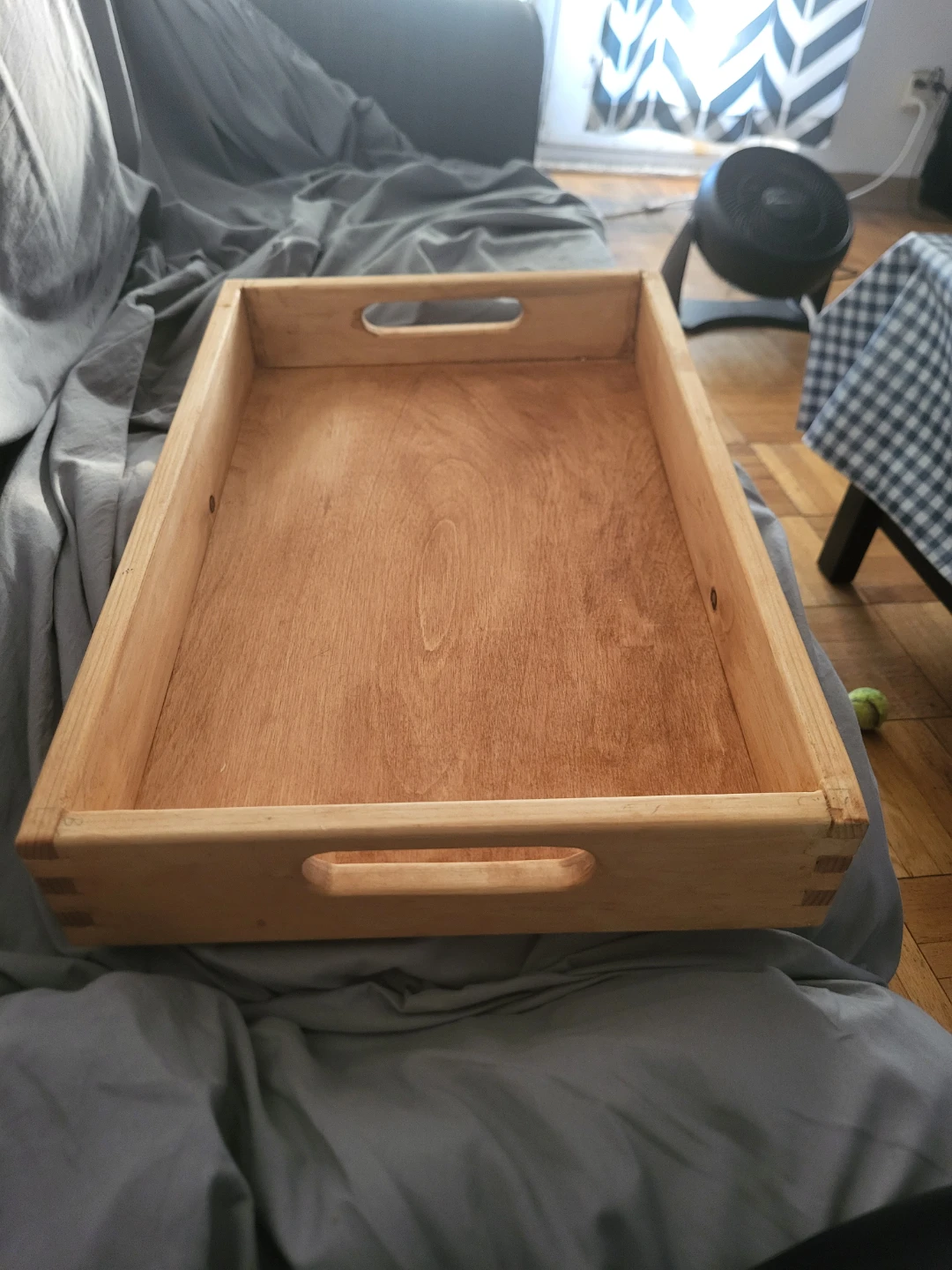 Wooden Serving Tray with Handles