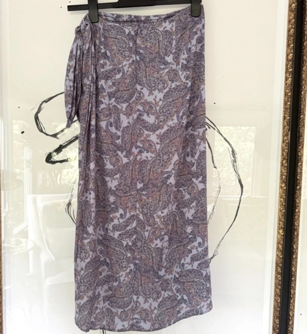 Zara high-waisted Paisley Wrap Skirt - photo 4