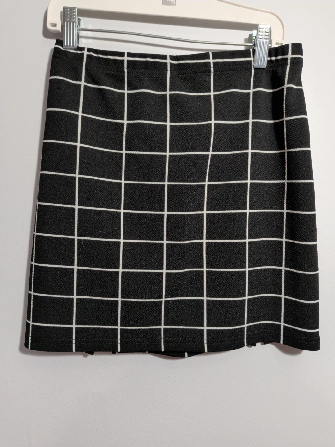 Black and White Grid Mini Skirt - photo 3
