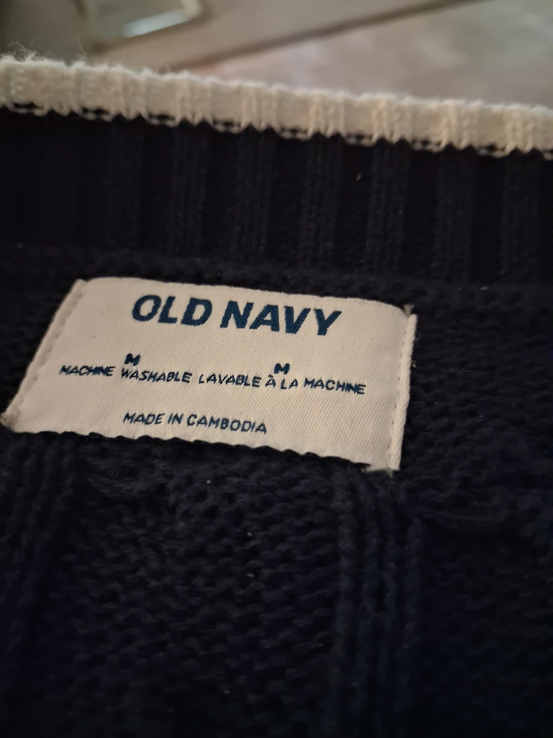 Old Navy Navy Cable Knit Cardigan Sweater - Size M - photo 4