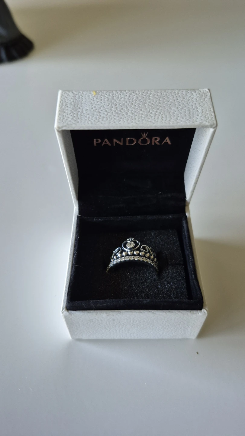 Pandora Sterling Silver Tiara and Eternity Ring Set