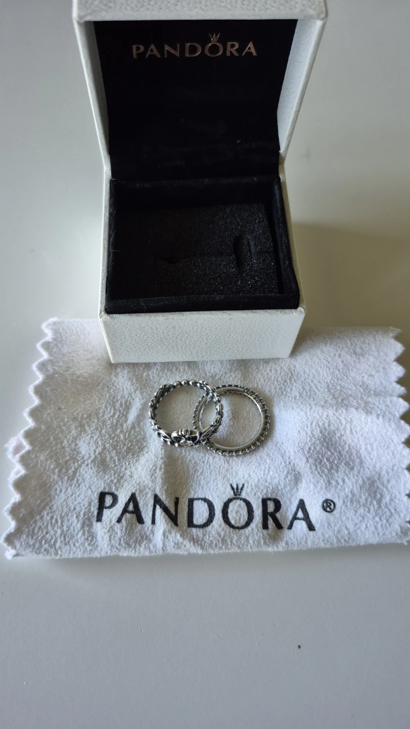 Pandora Sterling Silver Tiara and Eternity Ring Set - photo 4