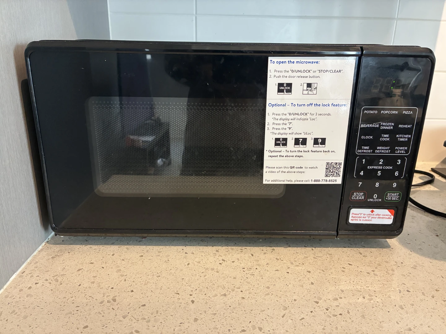 Black Countertop Microwave