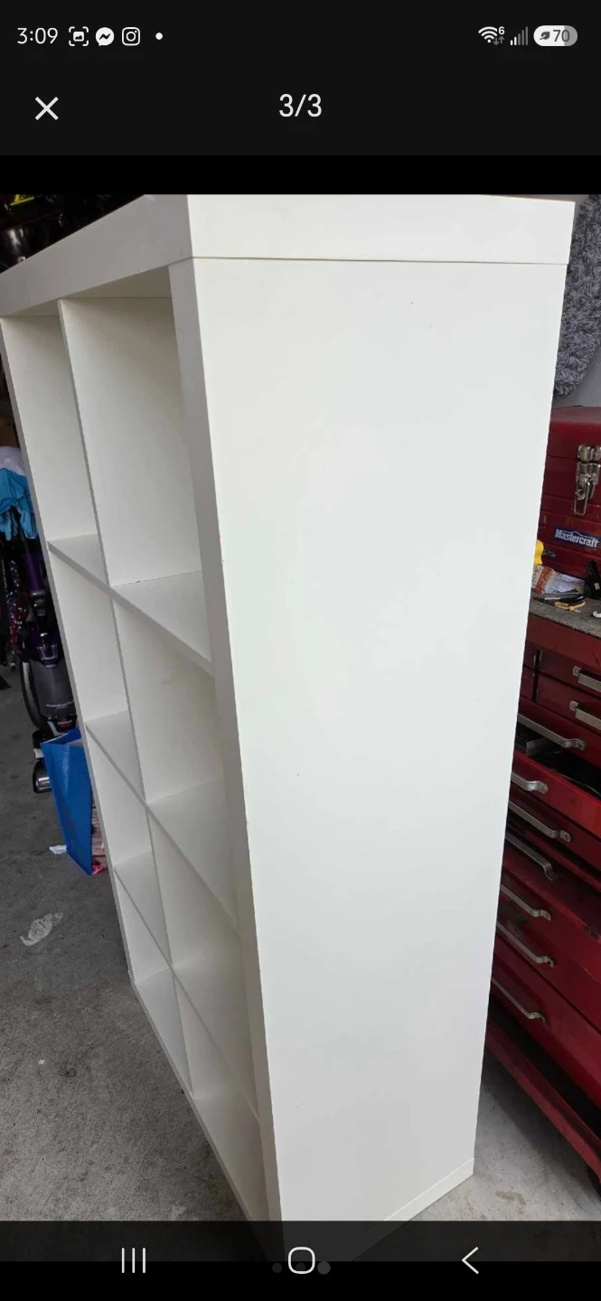 White 9-Cube Storage Shelf - photo 3