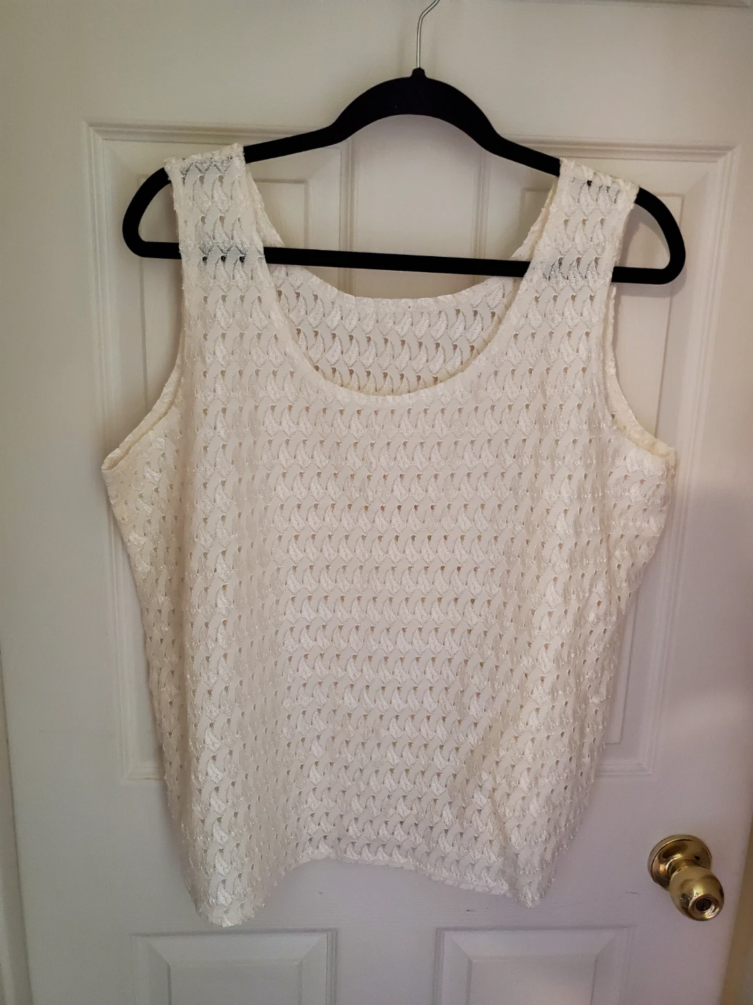 Plus Size Boutique Style Cream Tank...VGUC
