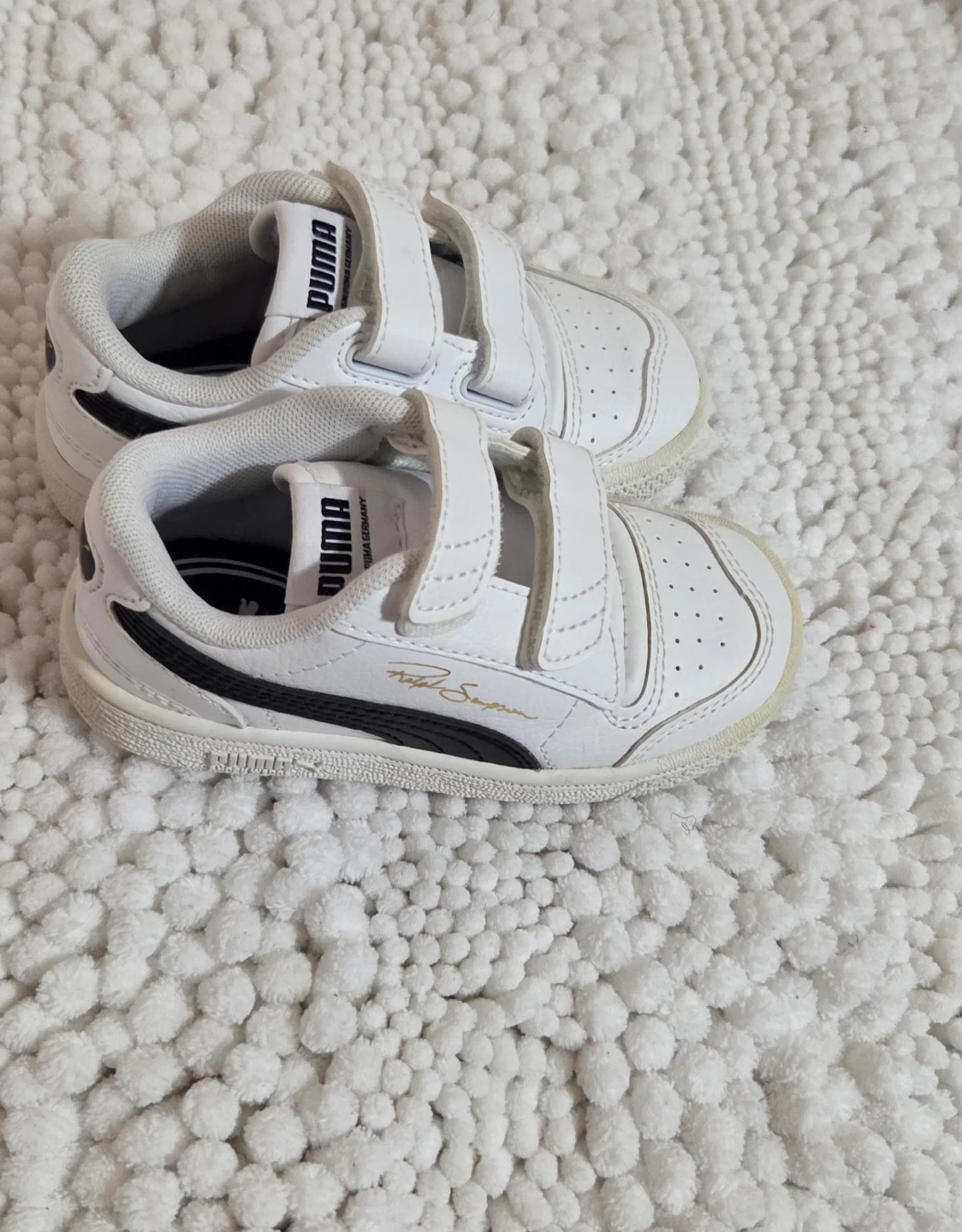 Puma White Velcro Crib Shoes - photo 2