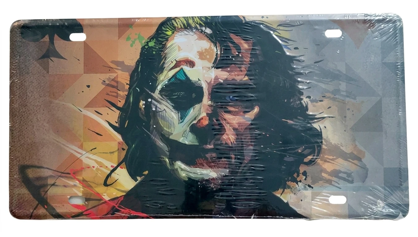 Joker Themed Decorative License Plate