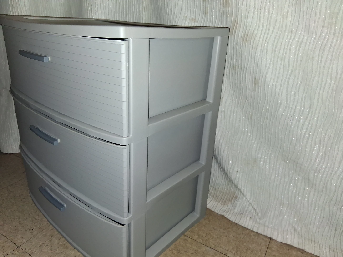 Gray 3-Drawer Plastic Storage Chest - photo 2