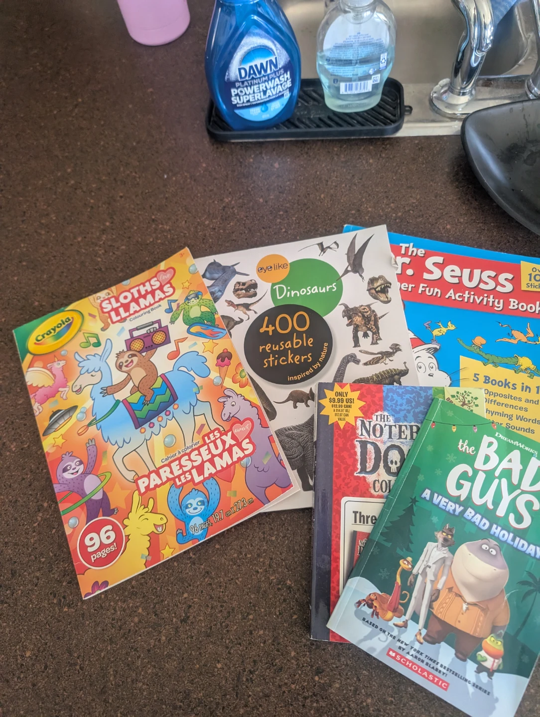 Kids story books, work books