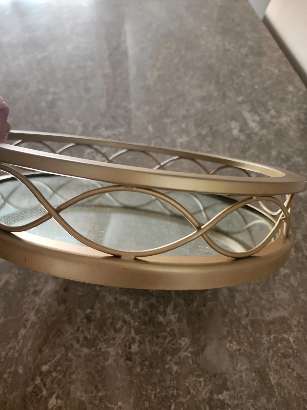 Gold Mirrored Vanity Tray - photo 2