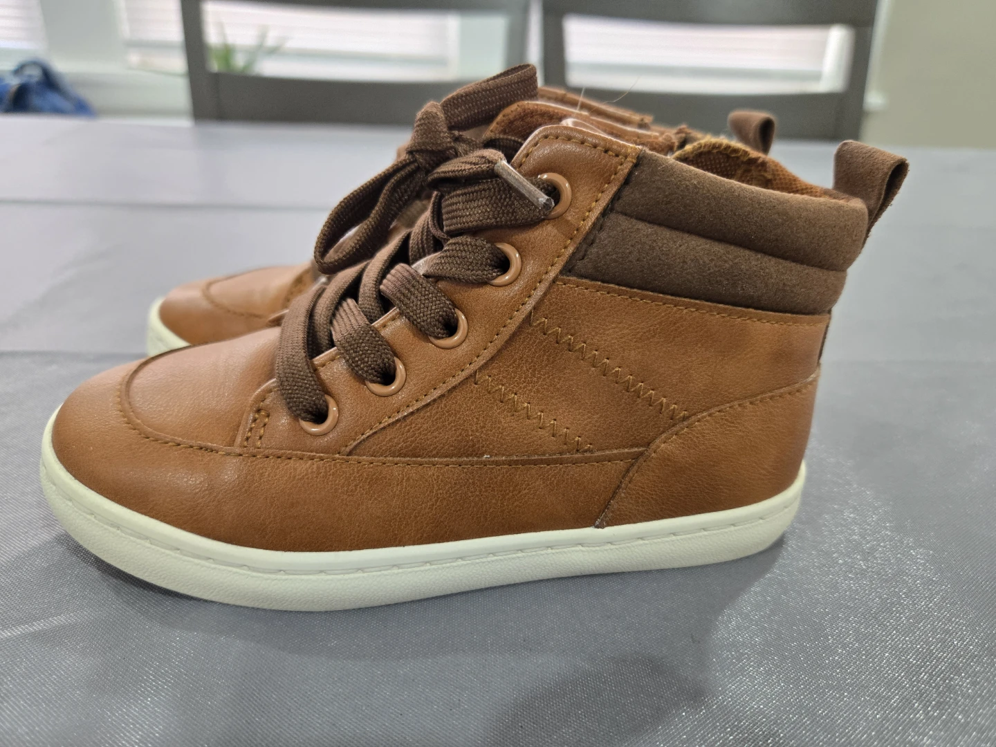 Cat & Jack Toddler Boys' High Top Sneakers - Brown Size 11