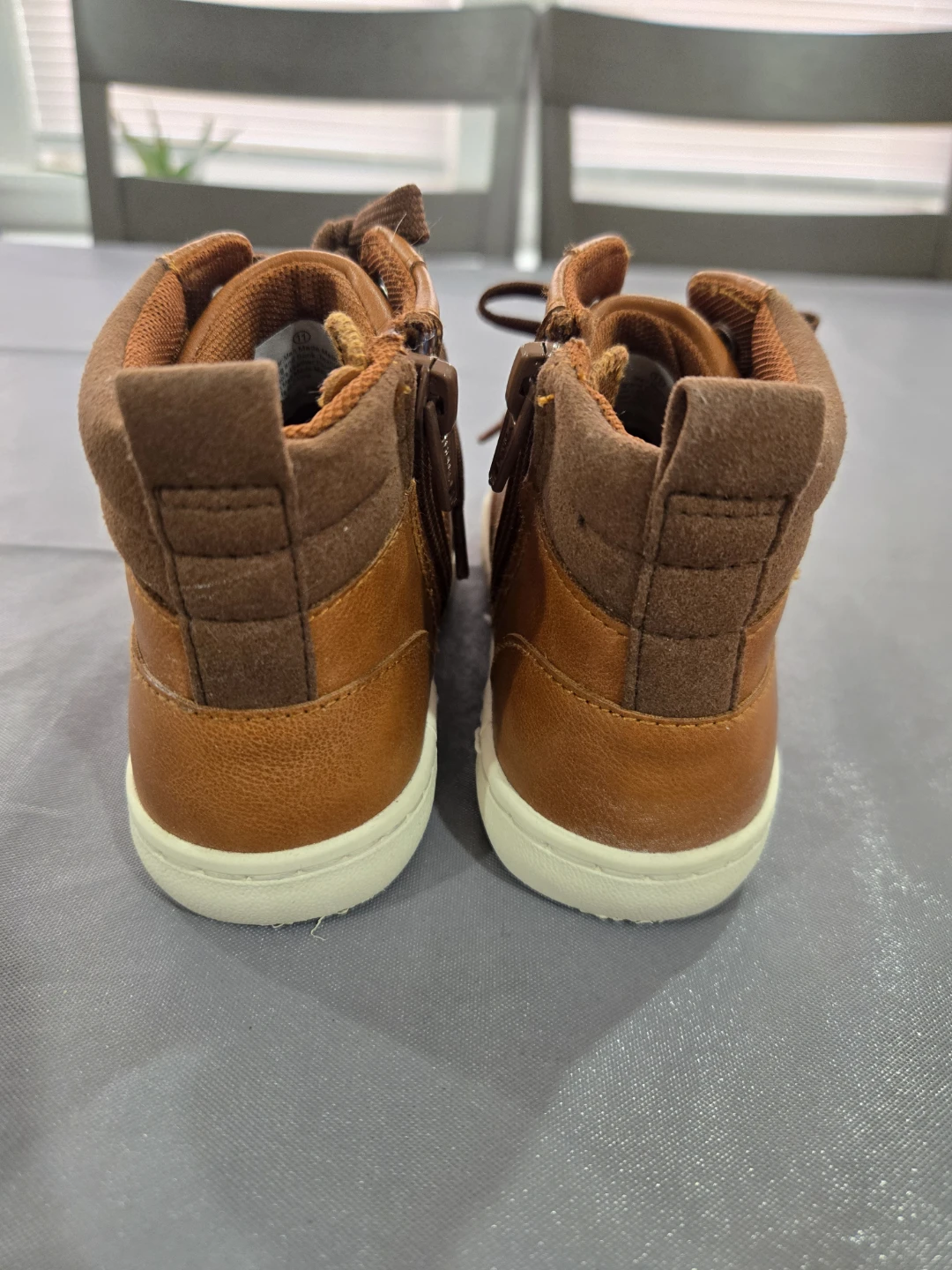 Cat & Jack Toddler Boys' High Top Sneakers - Brown Size 11 - photo 3