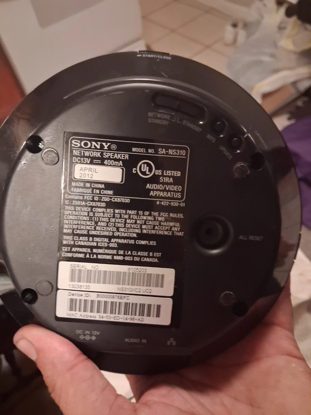 Sony SA-NS310 Network Speaker - photo 2