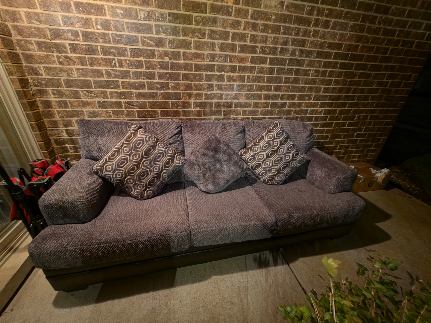 Ashley furniture Gray loveseat couch with pillows