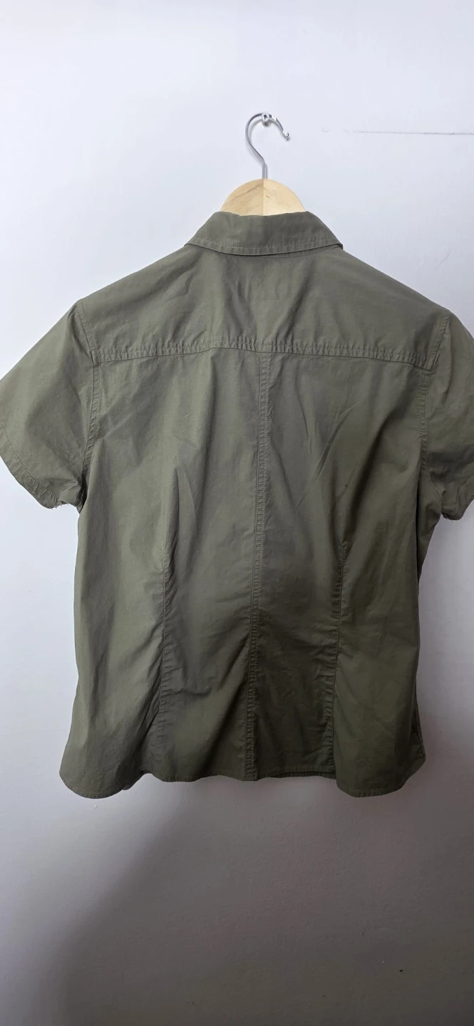 Eddie Bauer Women's Green Short Sleeve Button-Up Shirt - photo 2