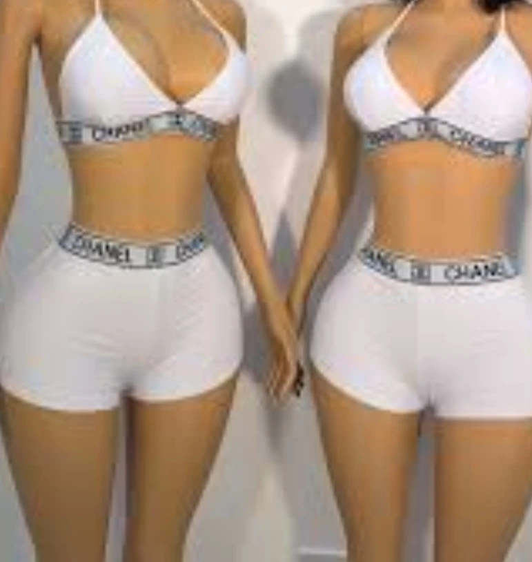 Chanel White Shorts Set - Size M