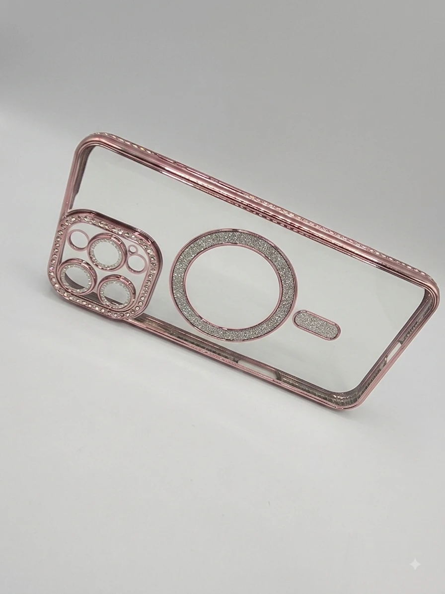 Clear/Pink Glitter Magnetic Ring, IPhone 16Pro Max - photo 2