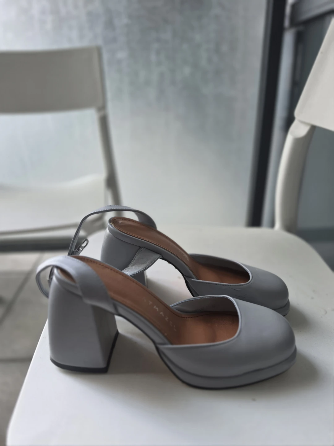 Maryam Nassir Zadeh Grey Mary Janes