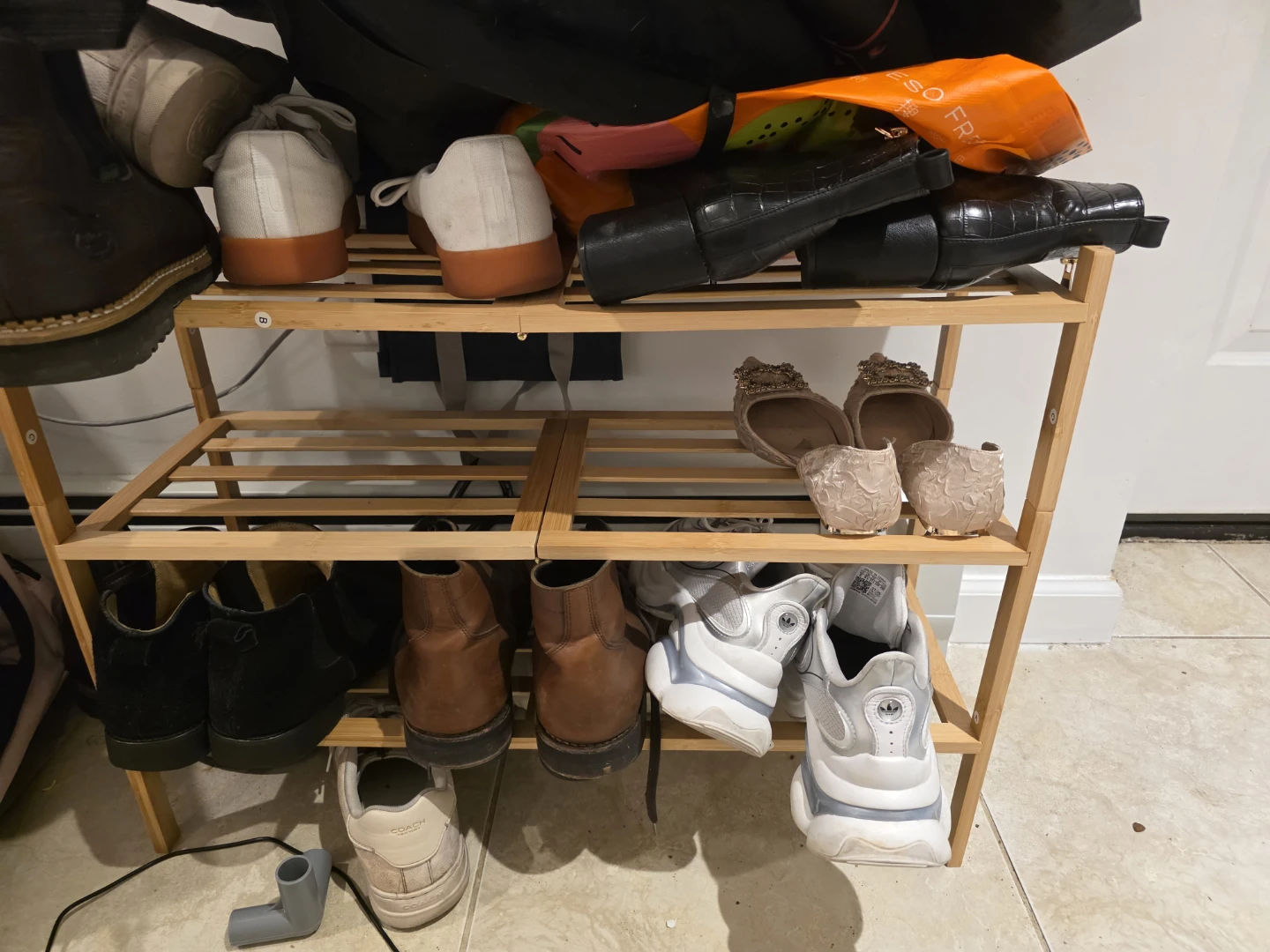 Three Tier Wooden Shoe Rack
