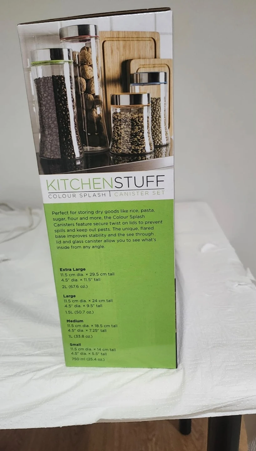 Kitchenstuff Colour Splash Canister Set - 4 Pieces - photo 2