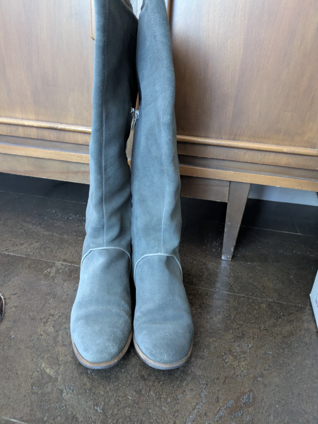 UGG "Daley" Tall Suede Riding Boots (Grey) 8.5 - photo 4