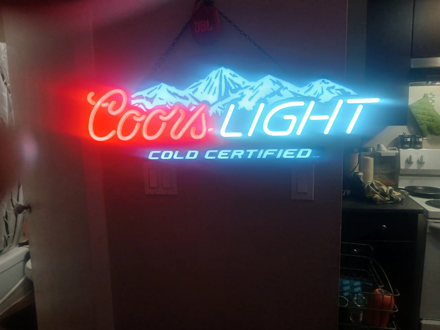 Coors Light Cold Certified Neon Sign