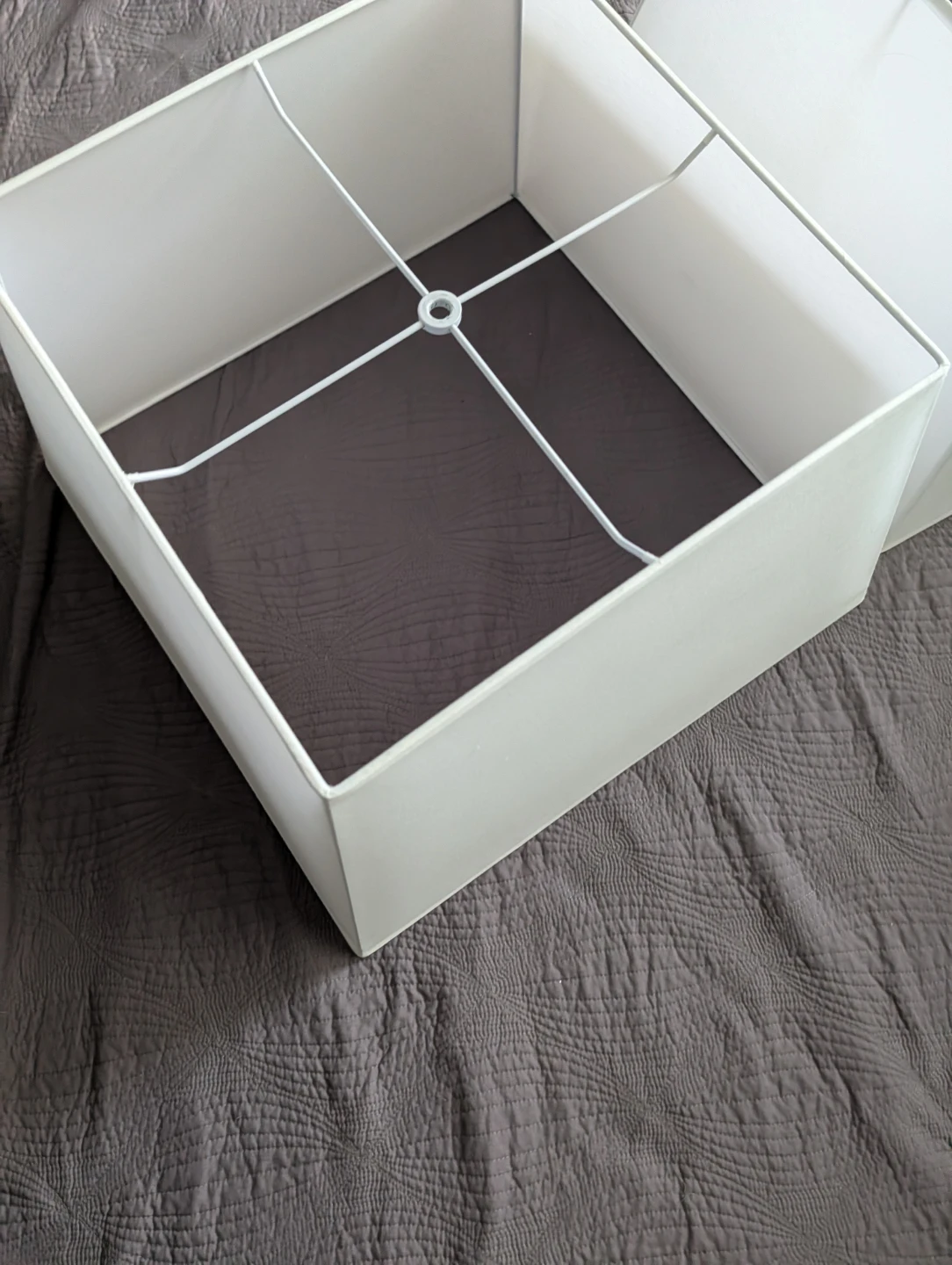 Two White Square Lampshades - photo 4