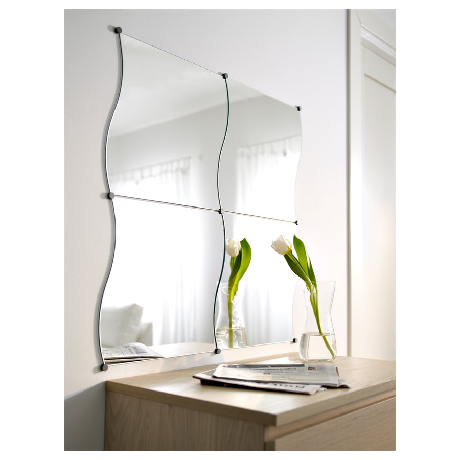 versatile Wavy Mirror Wall Decor Set of 4.