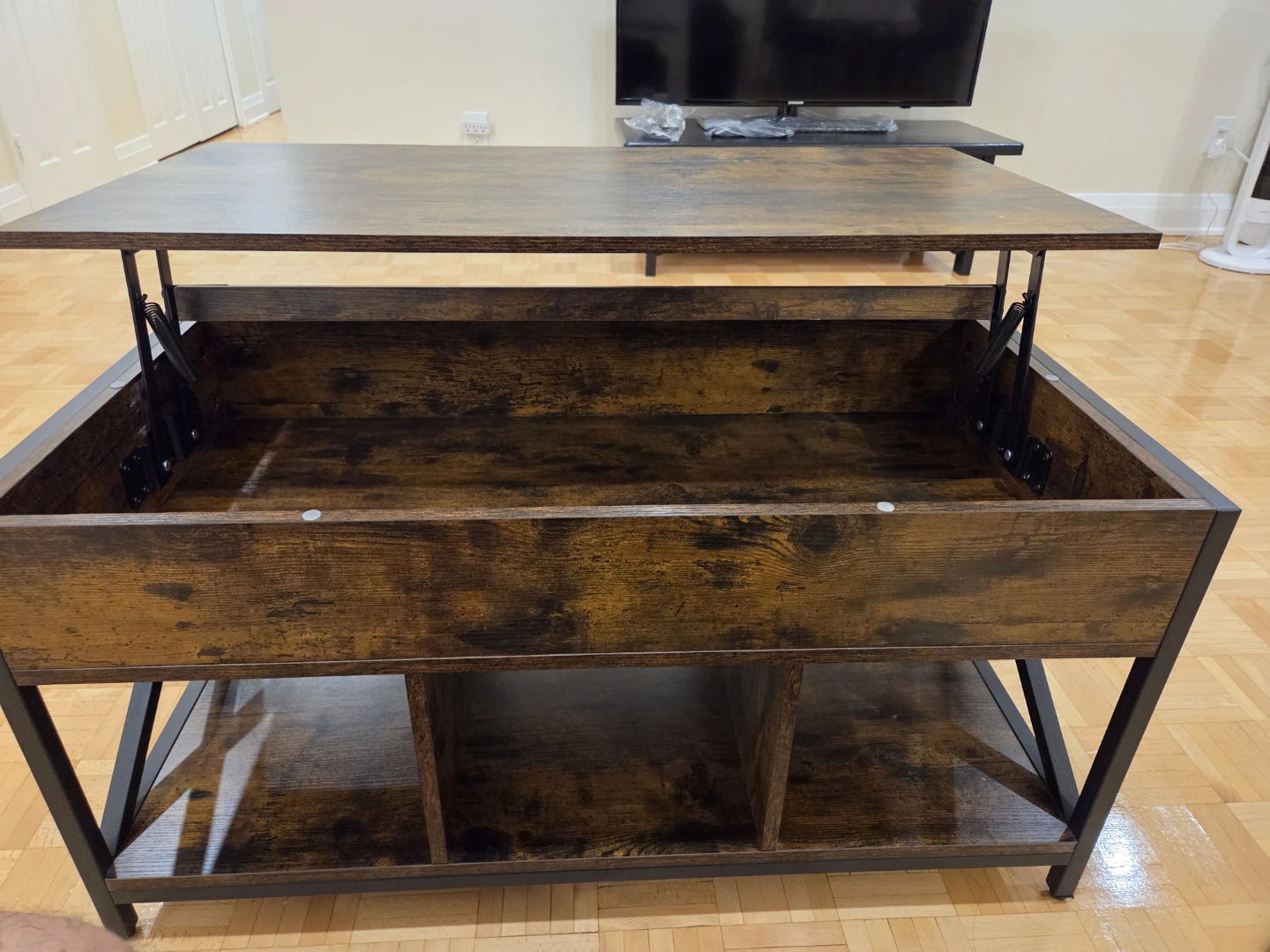 Lift Top Coffee Table with Storage - photo 2