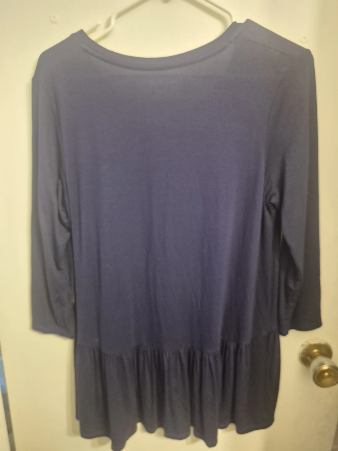 LNBF Navy Blue Peplum Top - photo 2