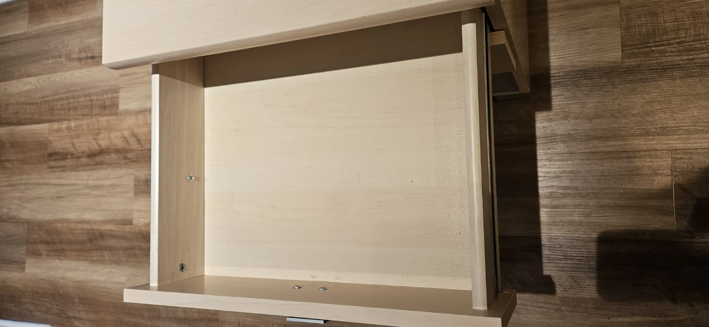 Light Wood 2-Drawer Nightstand - photo 4