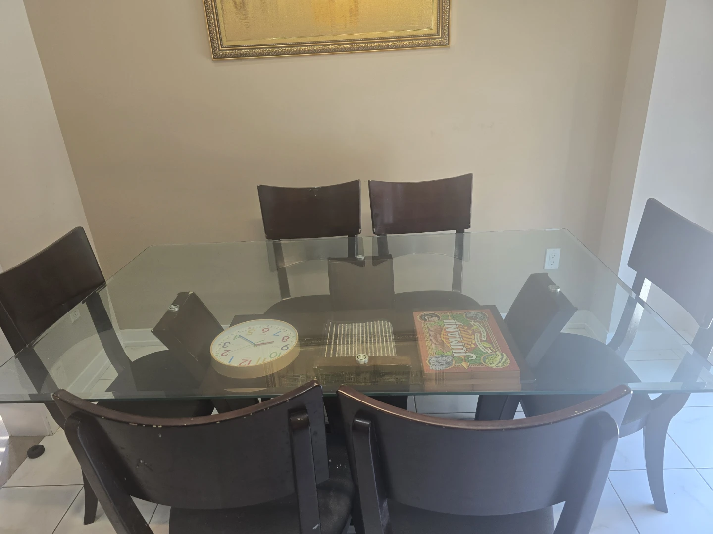Glass Top Dining Table with 6 Chairs - photo 2
