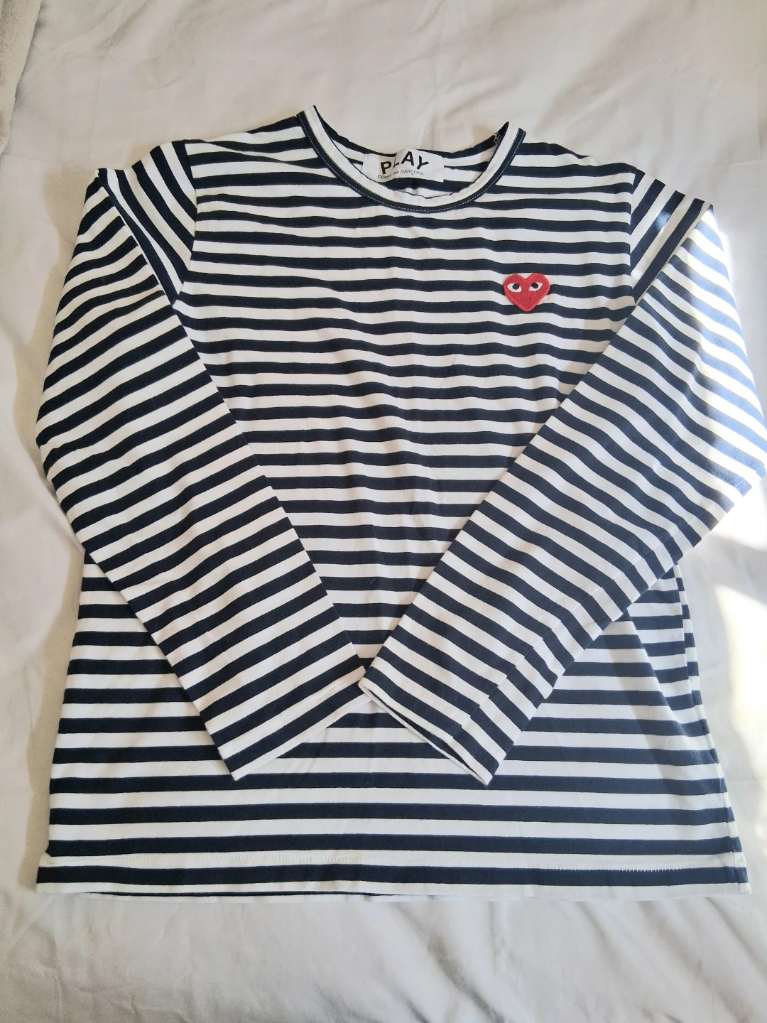 Comme des Garçons PLAY Striped Long Sleeve Tee