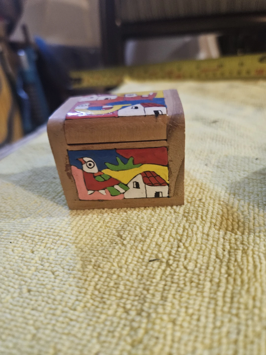 Beaded Trinket Box with Wood Base - photo 4