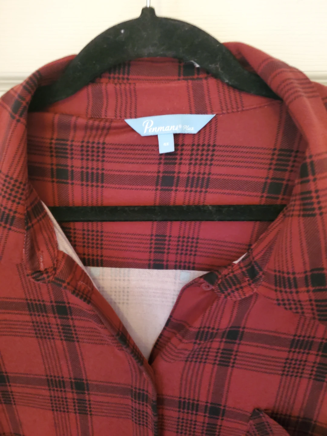 Plus Size Penmans Plus Red Plaid Button-Down Shirt - photo 3