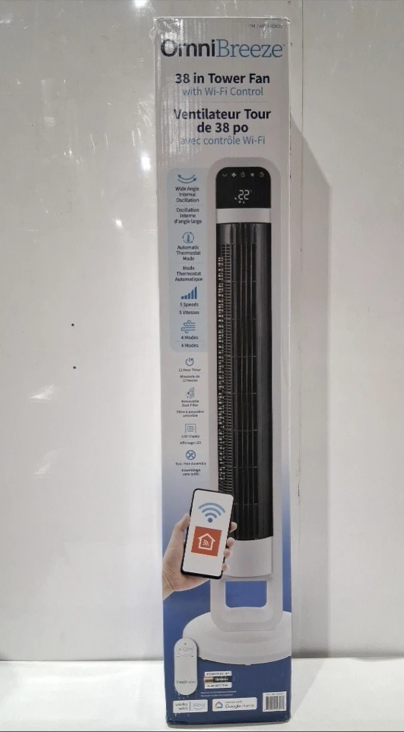 OmniBreeze 38 inch Tower Fan with Wi-Fi Control - photo 2