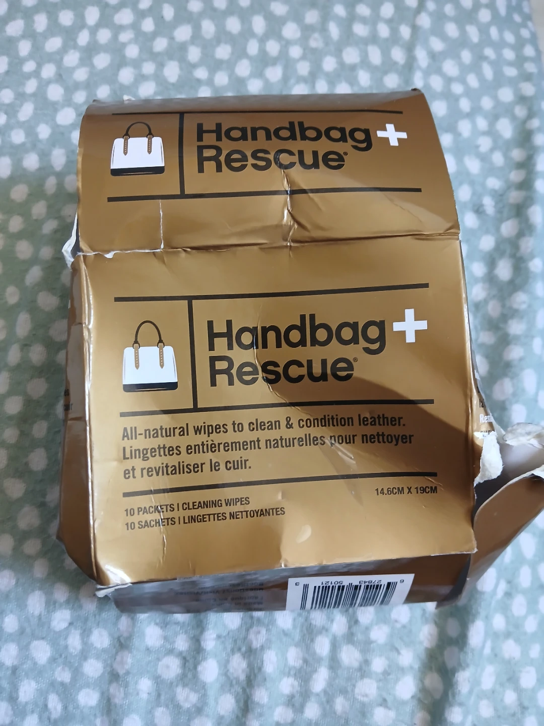 Handbag+ Rescue All-Natural Wipes 8 left