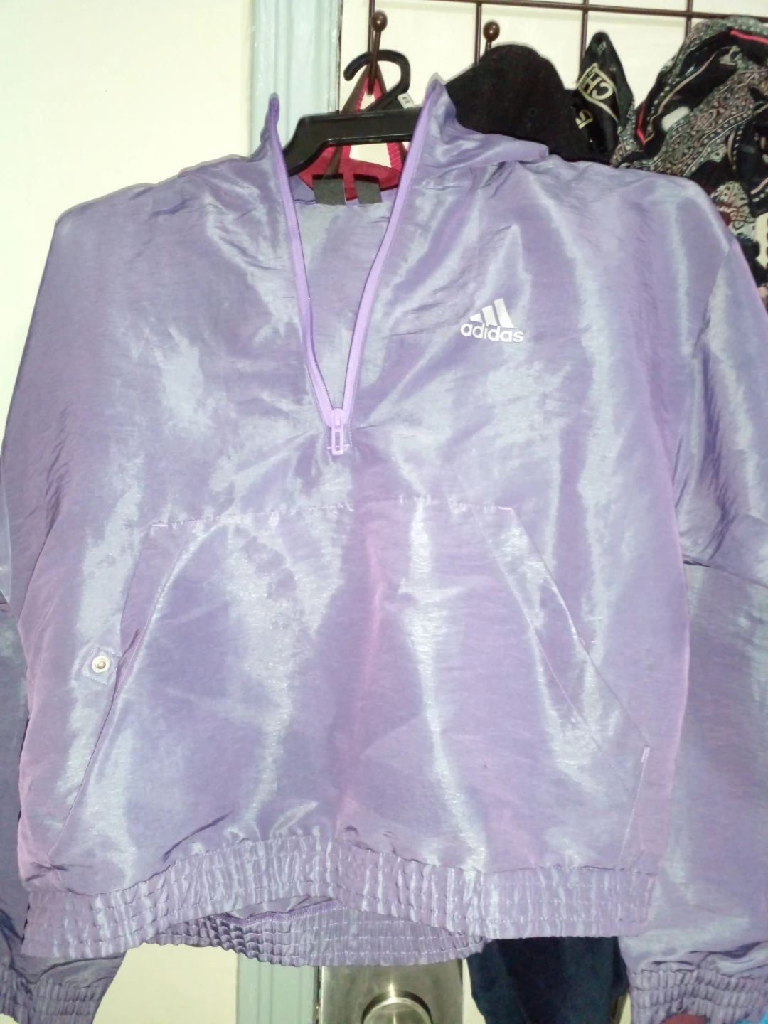 Adidas Purple Windbreaker Jacket