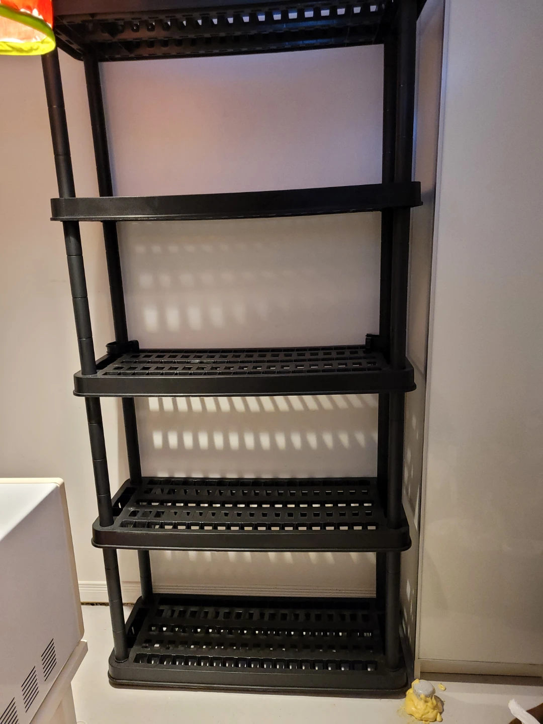 Black 5-Tier Plastic Shelving Unit