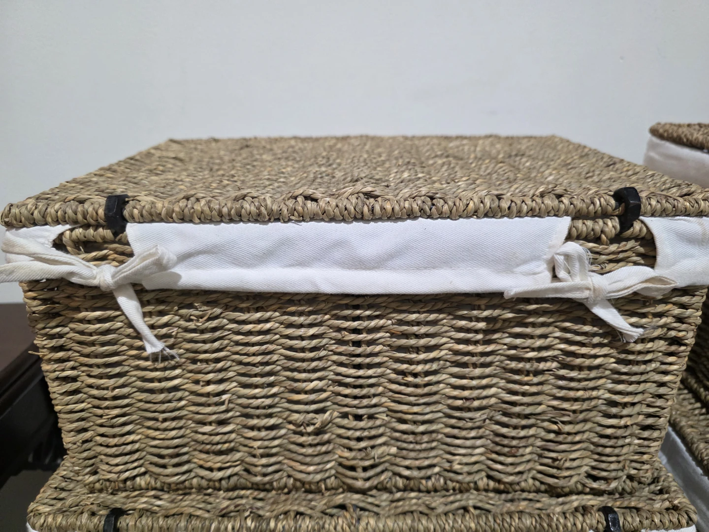 Set of 4 Woven Storage Baskets with Lids - photo 5