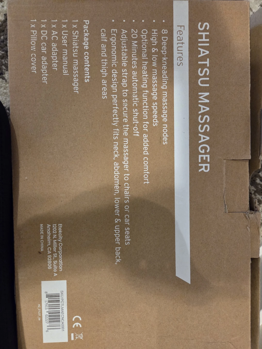 Etekcity Shiatsu Massager with Heat - photo 2