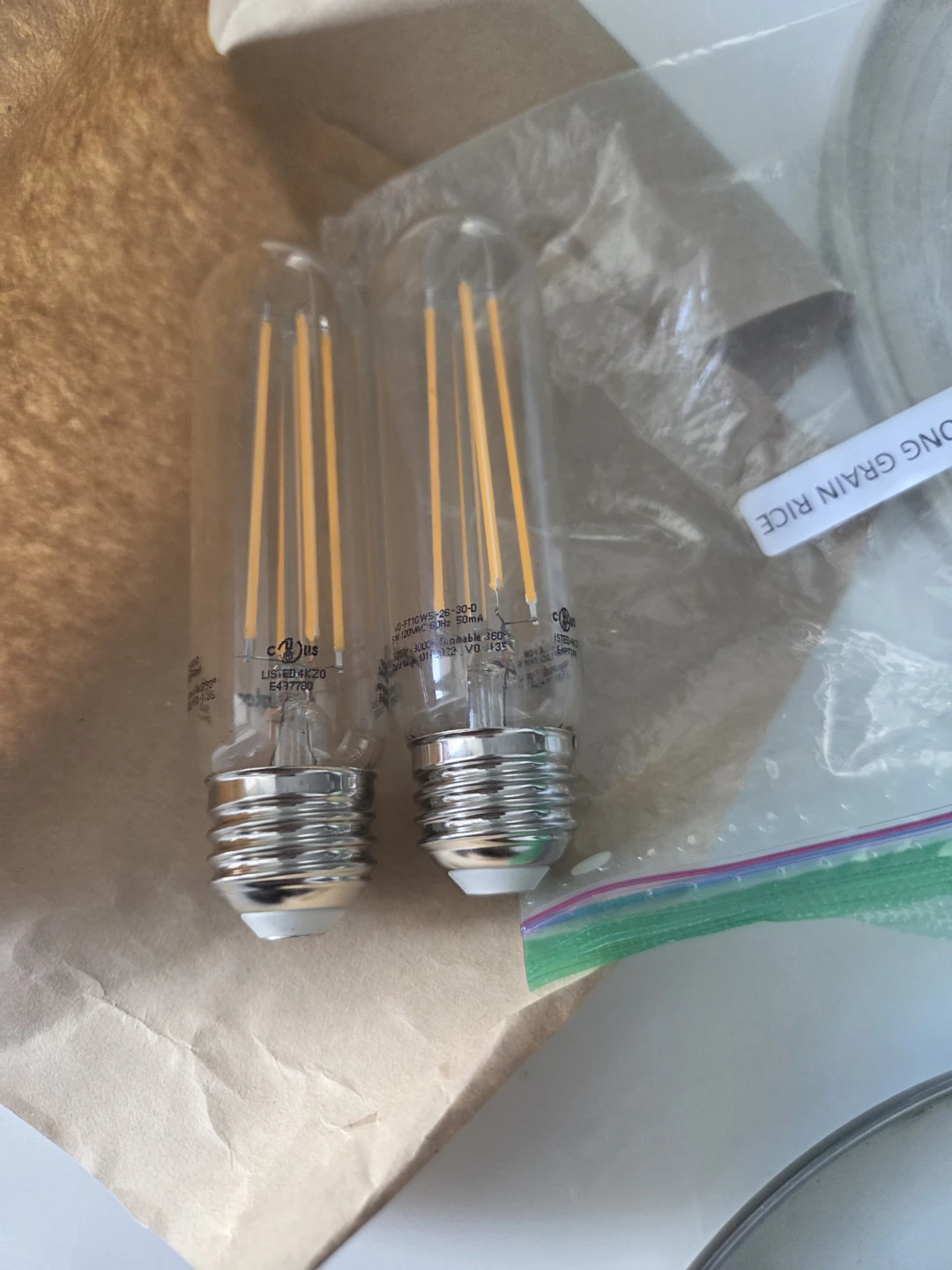 E26 LED Filament Light Bulbs - 2 Pack