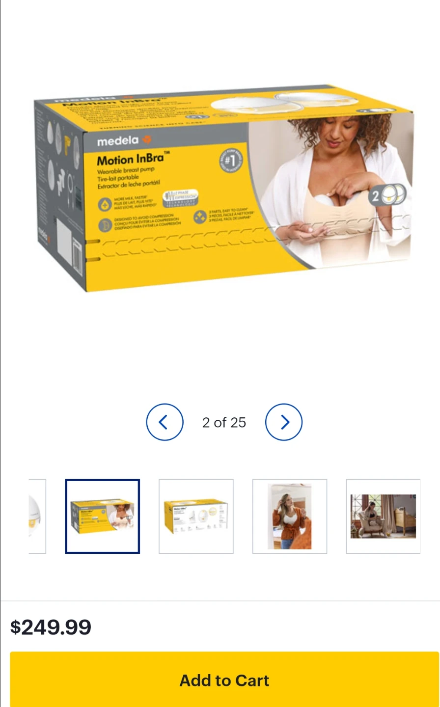 Medela Motion InBra Wearable Breast Pump