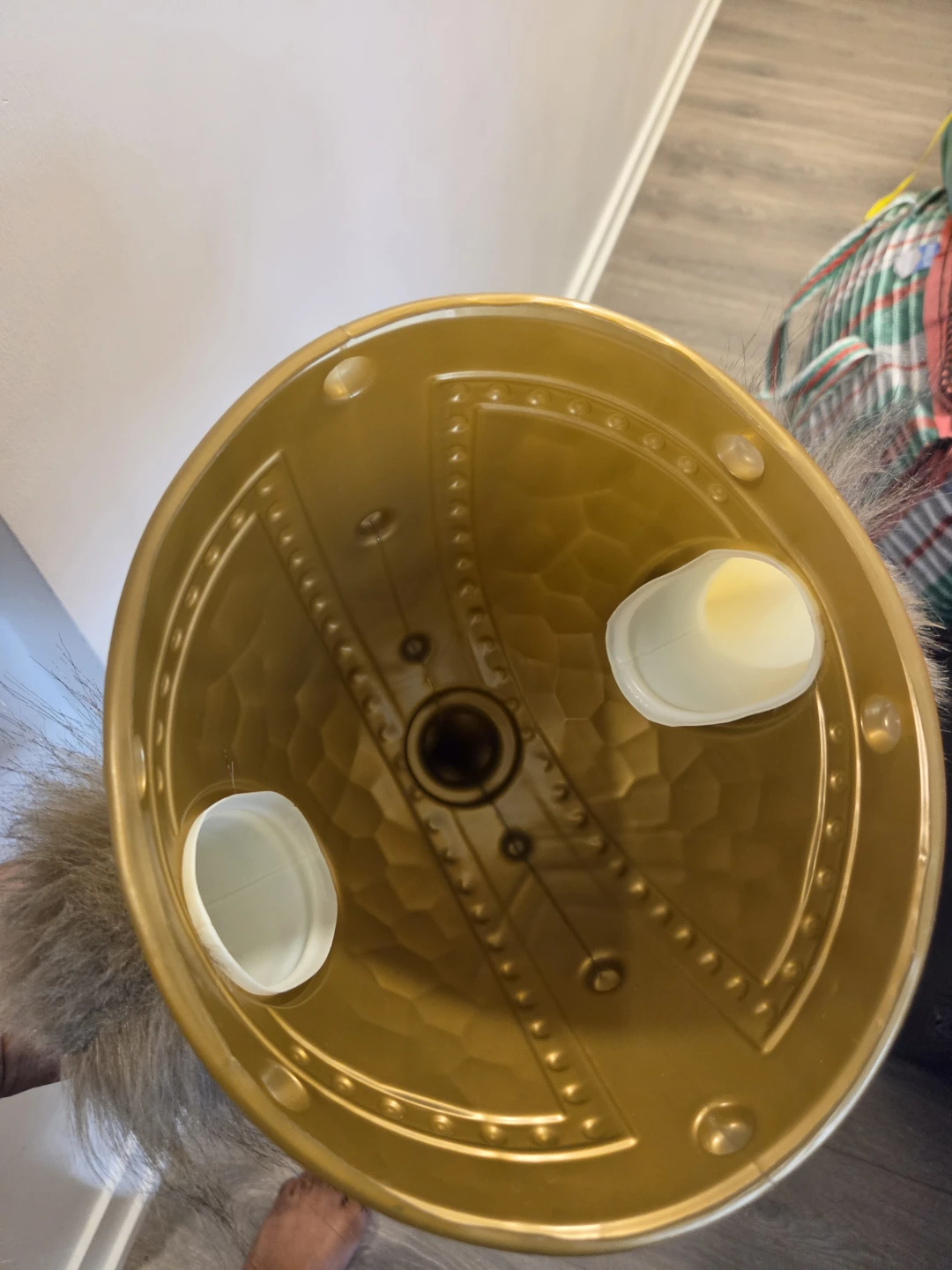 Gold Viking Helmet with Faux Fur - photo 3