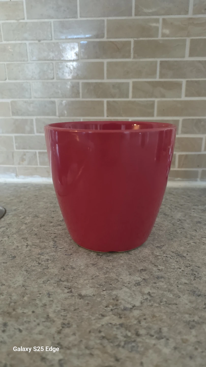 Red Ceramic Planter Pot