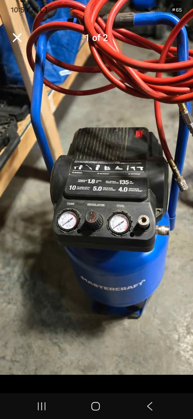 Mastercraft Air Compressor and air Tool Kit