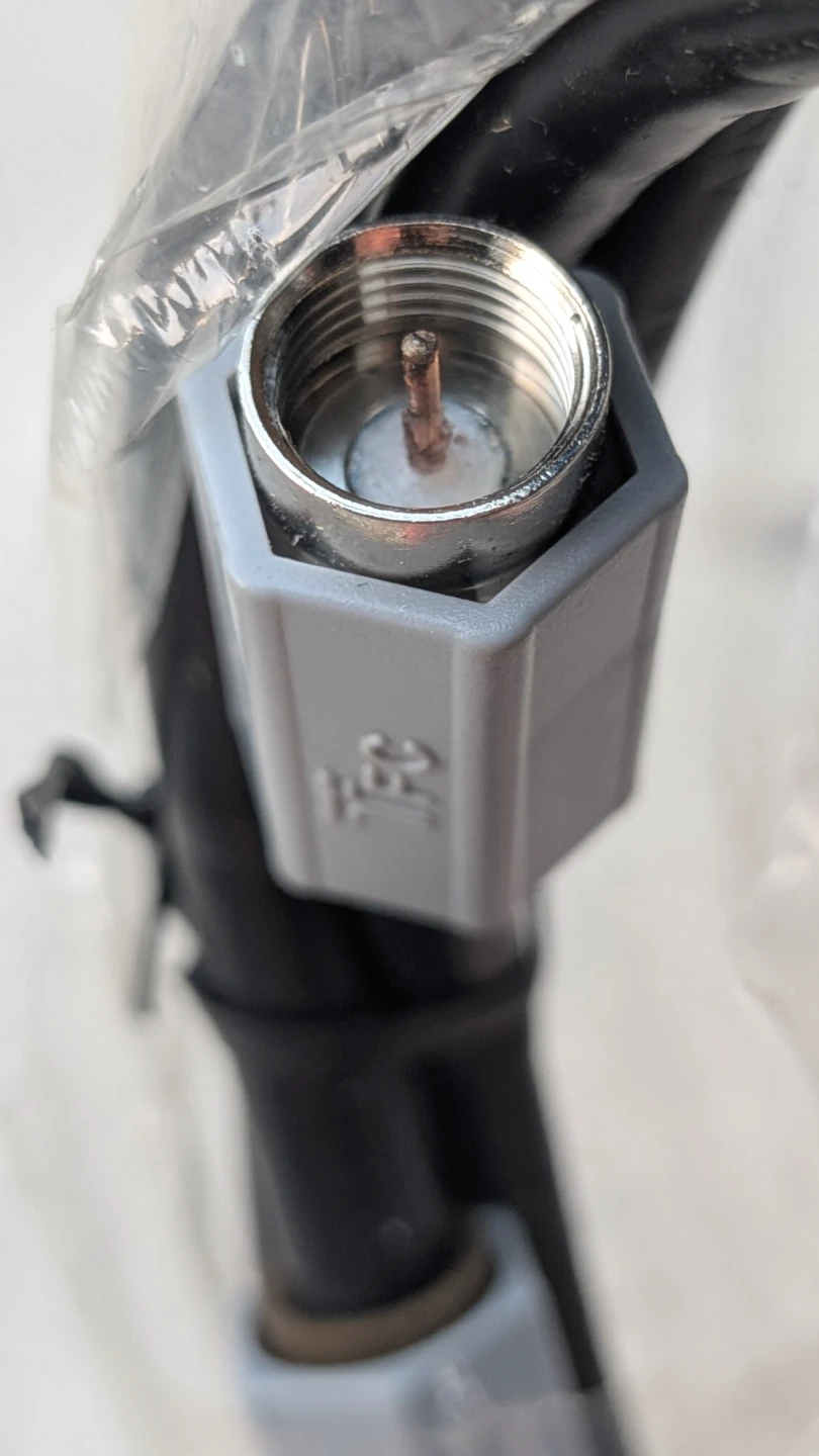 Black Coaxial Cable with F-Type Connectors - photo 2