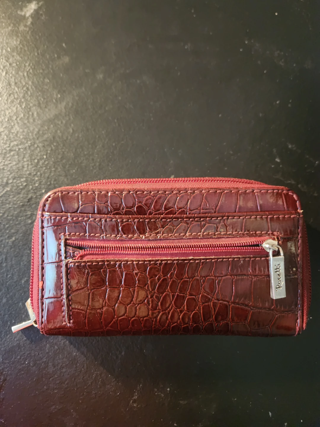 Rosetti Red Croc-Embossed Zip-Around Wallet - photo 3